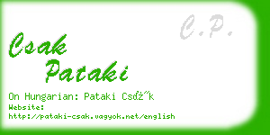 csak pataki business card